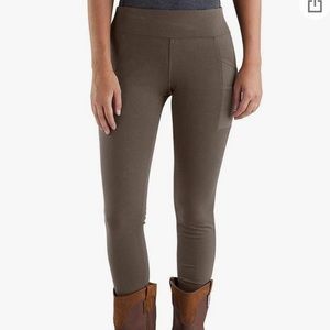 Carhartt Women's Force Fitted Lightweight Utility Legging - olive green
